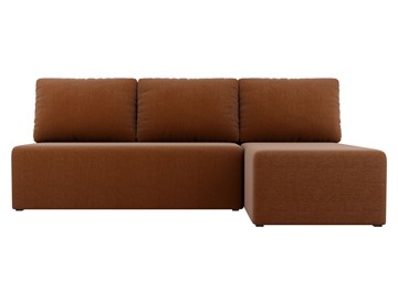 Угловой диван с оттоманкой Поло, Коричневый (рогожка) в Южно-Сахалинске - предосмотр 1