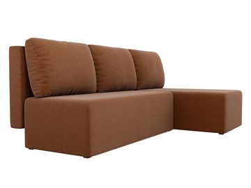 Угловой диван с оттоманкой Поло, Коричневый (рогожка) в Южно-Сахалинске - предосмотр 2
