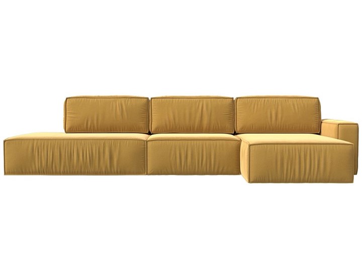 Угловой раскладной диван Прага Модерн лонг, Желтый (микровельвет) в Южно-Сахалинске - изображение 8
