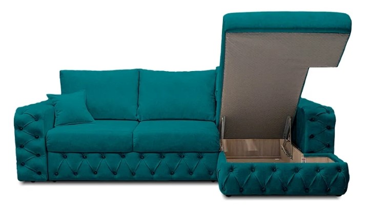 Угловой диван Райли NEW с подлоктником в оттоманке. Змейка+ППУ в Южно-Сахалинске - изображение 4