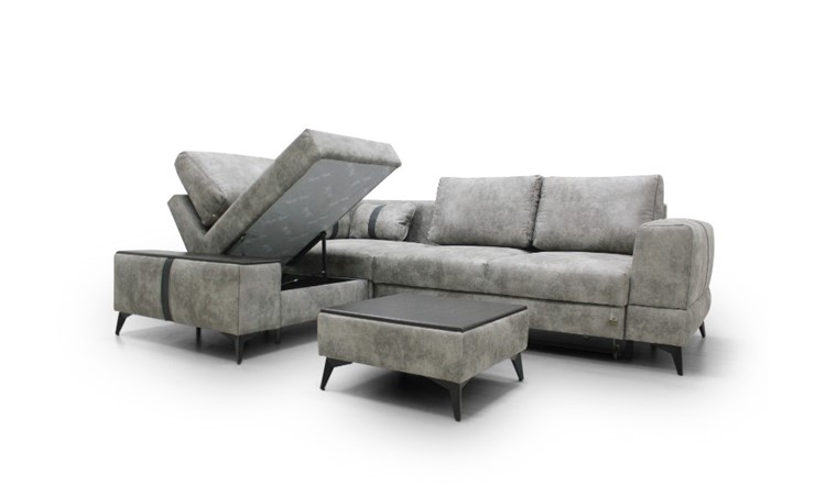 Угловой диван с узкой спинкой Даллас  м6,2+м3+м4+м9+м6+м15 отдельный +2 малые подушки+ящик в малой части в Южно-Сахалинске - изображение 2