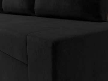 Угловой раскладной диван Версаль, Черный/Бежевый (велюр) в Южно-Сахалинске - предосмотр 3