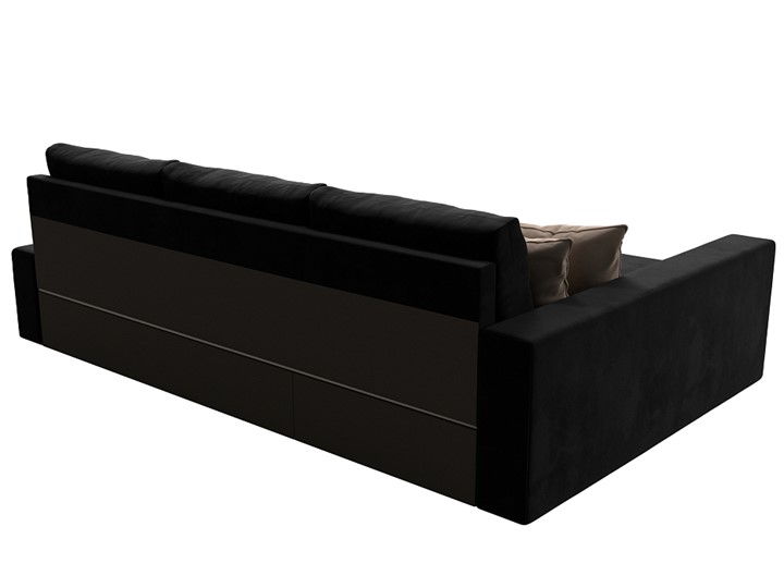Угловой раскладной диван Версаль, Черный/Бежевый (велюр) в Южно-Сахалинске - изображение 7