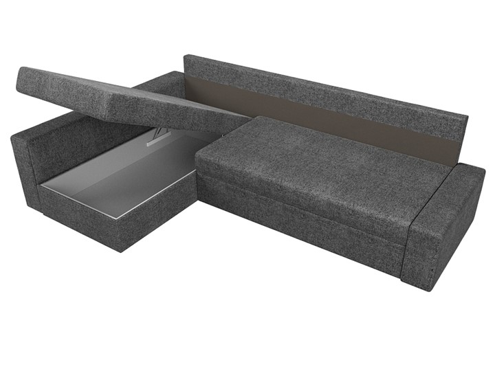 Угловой диван для гостиной Версаль, Серый/Коричневый (рогожка) в Южно-Сахалинске - изображение 6