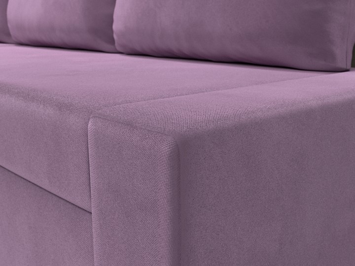Угловой раскладной диван Версаль, Сиреневый/Черный (микровельвет) в Южно-Сахалинске - изображение 3
