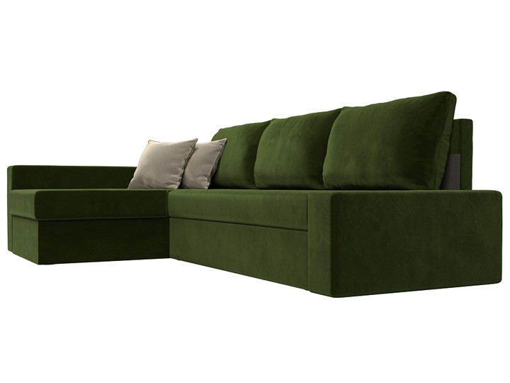 Угловой диван Версаль, Зеленый/Бежевый (микровельвет) в Южно-Сахалинске - изображение 2