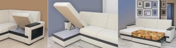 Угловой диван Эдельвейс ПН+П4+ДВ+Т в Южно-Сахалинске - изображение 1