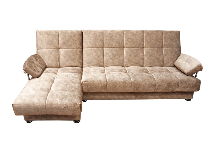 Угловой диван Милана 6 ДУ с хром. подлокотниками, НПБ в Южно-Сахалинске - изображение 1