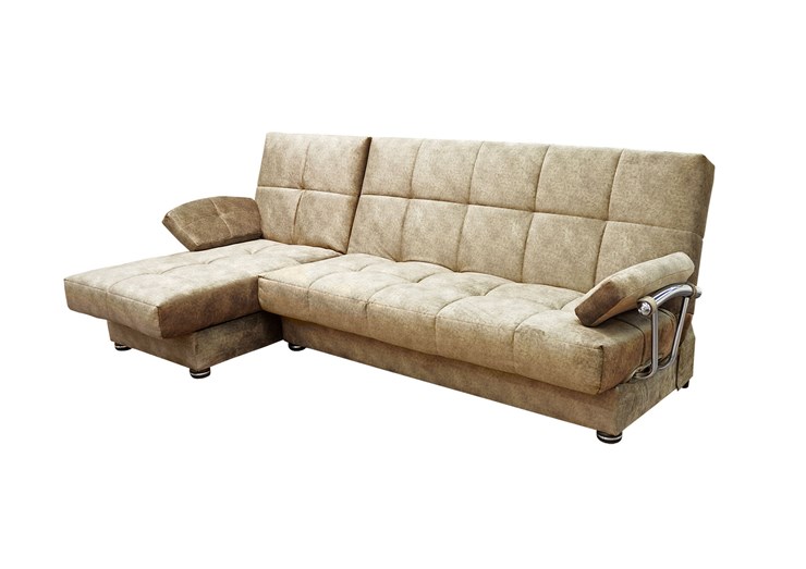 Угловой диван Милана 6 ДУ с хром. подлокотниками, НПБ в Южно-Сахалинске - изображение 2