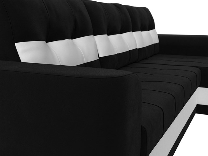 Угловой диван Честер, Черный/белый (вельвет/экокожа) в Южно-Сахалинске - изображение 3