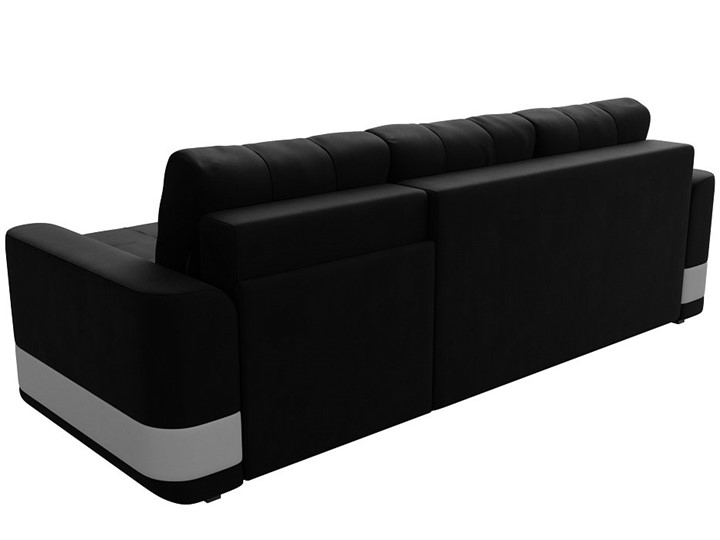 Угловой диван Честер, Черный/белый (вельвет/экокожа) в Южно-Сахалинске - изображение 8