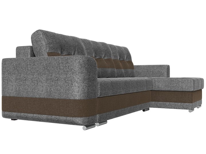 Угловой диван Честер, Серый/коричневый (рогожка) в Южно-Сахалинске - изображение 2
