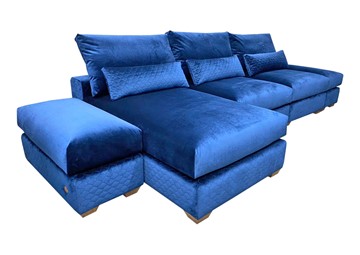 Угловой диван FLURE Home V-10-M ДУ (ПУФ2+Д4+ПС+ПС+ПУФ2), Memory foam в Южно-Сахалинске