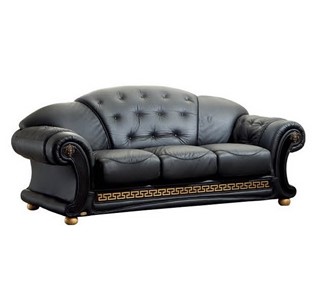 Прямой диван Versace (3-х местный) black в Южно-Сахалинске - предосмотр