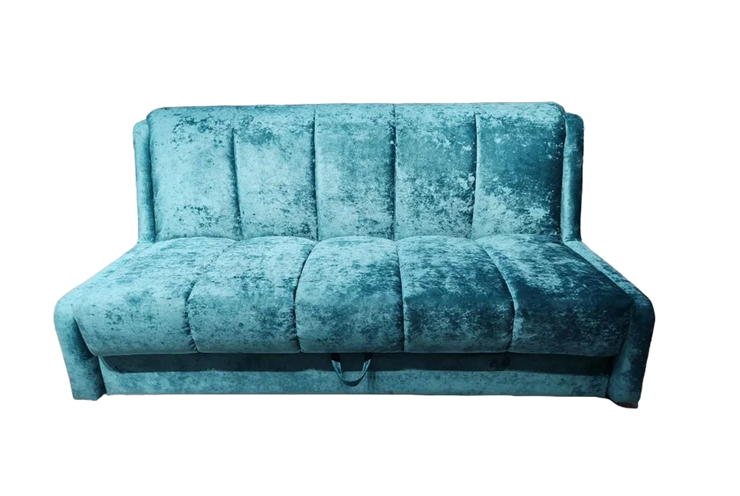 Прямой диван Аккордеон-Кровать 1,55 с каретной утяжкой, полоска (ППУ) в Южно-Сахалинске - изображение 3