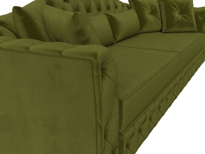 Прямой диван Артис, Зеленый (Микровельвет) в Южно-Сахалинске - изображение 4