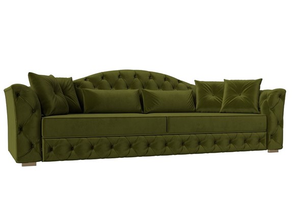 Прямой диван Артис, Зеленый (Микровельвет) в Южно-Сахалинске - изображение