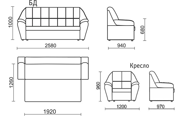 Прямой диван Блистер БД в Южно-Сахалинске - изображение 7