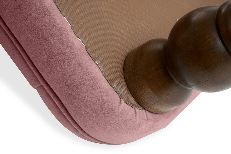 Диван прямой Бриджит розовый ножки коричневые в Южно-Сахалинске - изображение 2