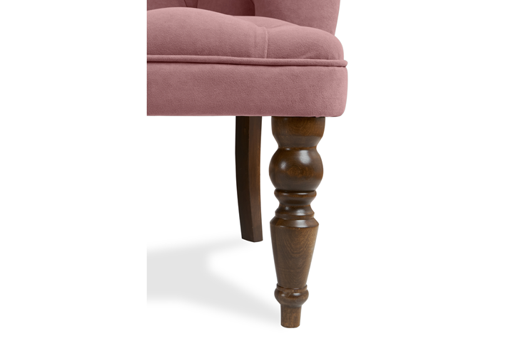 Диван прямой Бриджит розовый ножки коричневые в Южно-Сахалинске - изображение 4