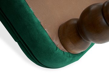 Прямой диван Бриджит зеленый ножки коричневые в Южно-Сахалинске - предосмотр 2