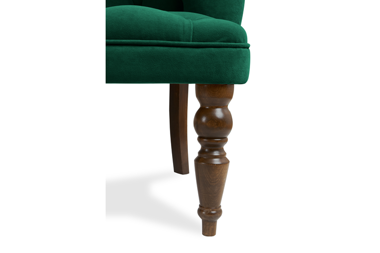 Прямой диван Бриджит зеленый ножки коричневые в Южно-Сахалинске - изображение 4