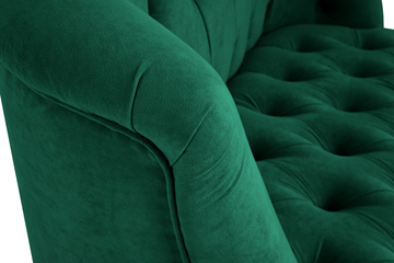 Прямой диван Бриджит зеленый ножки коричневые в Южно-Сахалинске - предосмотр 6
