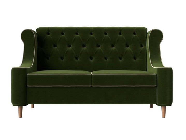 Прямой диван Бронкс, Зеленый\Бежевый (Микровельвет) в Южно-Сахалинске - изображение 1