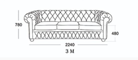 Прямой диван Честер 3М (седафлекс) в Южно-Сахалинске - изображение 9