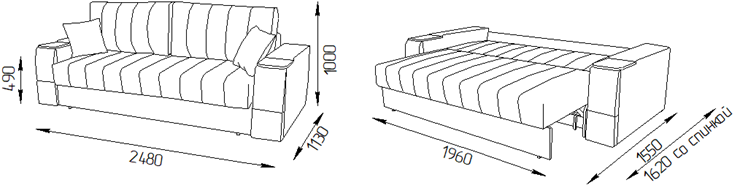 Прямой диван Камелот 4 (НПБ) в Южно-Сахалинске - изображение 6