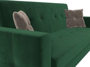 Прямой диван Лига-016, Зеленый\Коричневый (велюр) в Южно-Сахалинске - предосмотр 5