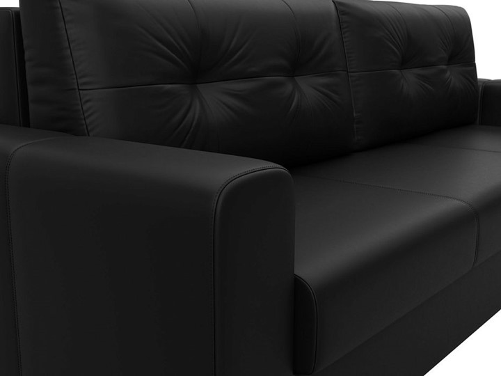 Прямой диван Лига 031, Черный (Экокожа) Боннель в Южно-Сахалинске - изображение 6
