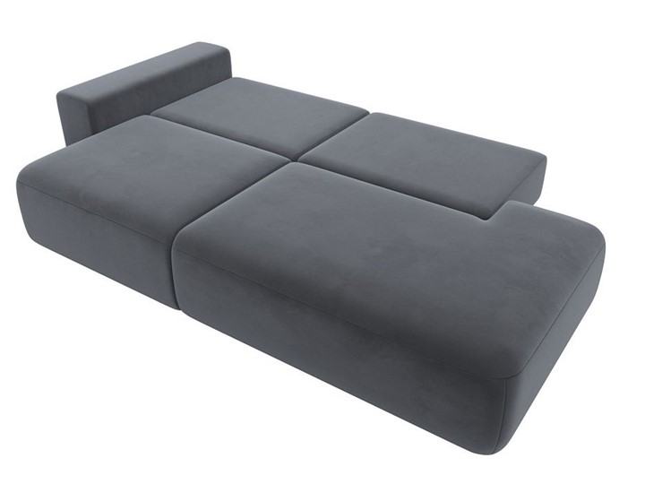 Прямой диван Лига-036 Модерн, Серый (велюр) в Южно-Сахалинске - изображение 3