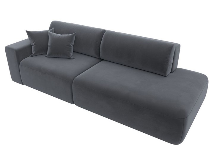 Прямой диван Лига-036 Модерн, Серый (велюр) в Южно-Сахалинске - изображение 4