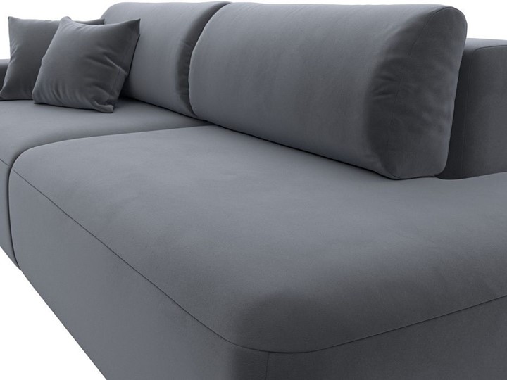 Прямой диван Лига-036 Модерн, Серый (велюр) в Южно-Сахалинске - изображение 7