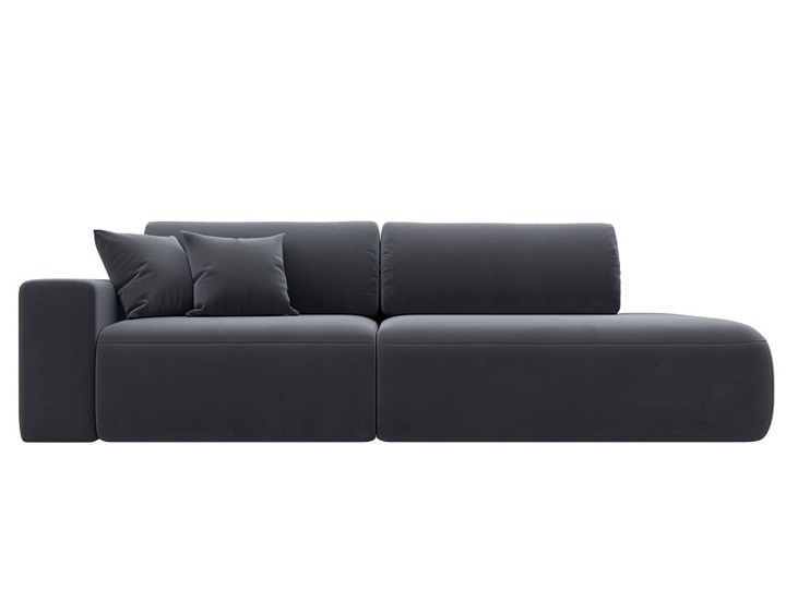 Прямой диван Лига-036 Модерн, Серый (велюр) в Южно-Сахалинске - изображение 8