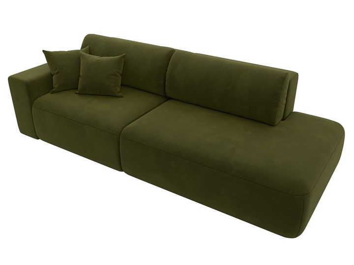 Прямой диван Лига-036 Модерн, Зеленый (Микровельвет) в Южно-Сахалинске - изображение 4