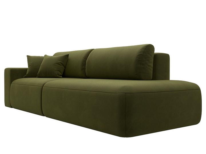 Прямой диван Лига-036 Модерн, Зеленый (Микровельвет) в Южно-Сахалинске - изображение 6