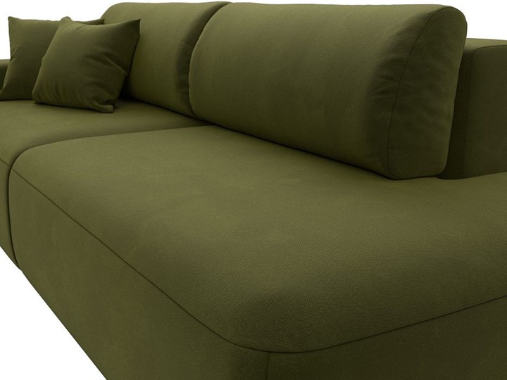 Прямой диван Лига-036 Модерн, Зеленый (Микровельвет) в Южно-Сахалинске - изображение 7