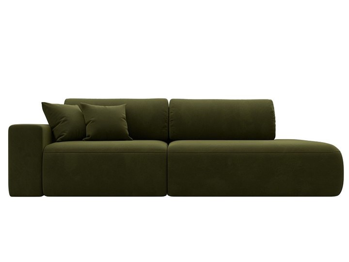 Прямой диван Лига-036 Модерн, Зеленый (Микровельвет) в Южно-Сахалинске - изображение 8