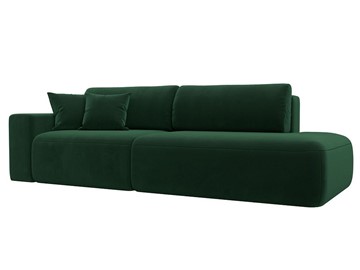Прямой диван Лига-036 Модерн, Зеленый (велюр) в Южно-Сахалинске