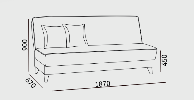 Прямой диван Наварра 2 БД в Южно-Сахалинске - изображение 5