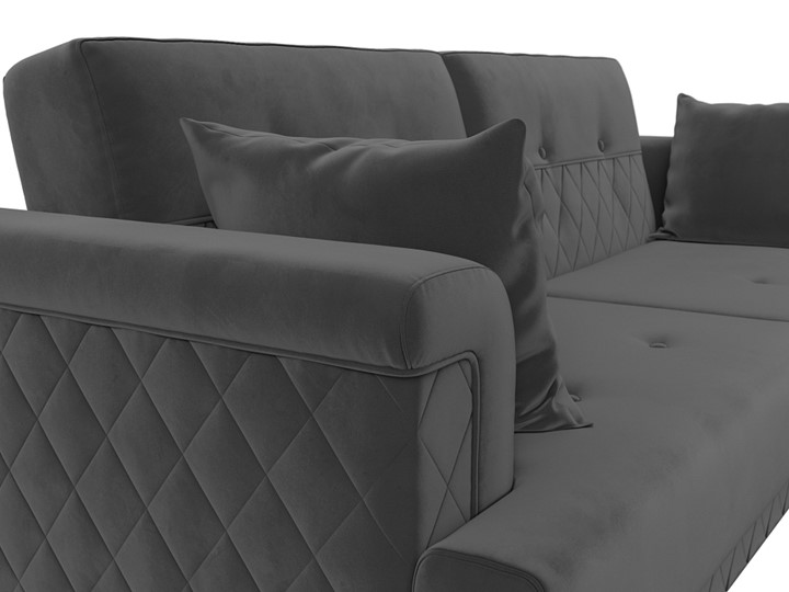 Прямой диван Орлеан, Серый (велюр) в Южно-Сахалинске - изображение 3