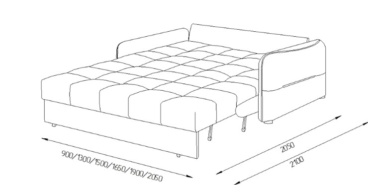 Прямой диван Токио 2 165 (ППУ) в Южно-Сахалинске - изображение 5
