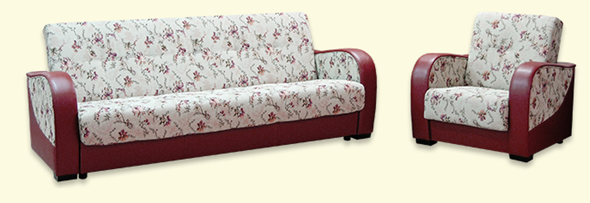 Комплект мебели Элегия 5, диван + кресло в Южно-Сахалинске - изображение