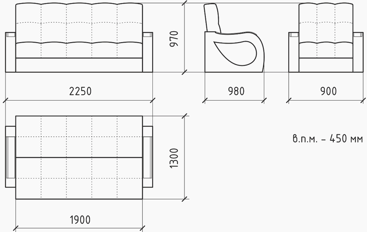 Прямой диван Лазурит 8 БД в Южно-Сахалинске - изображение 5