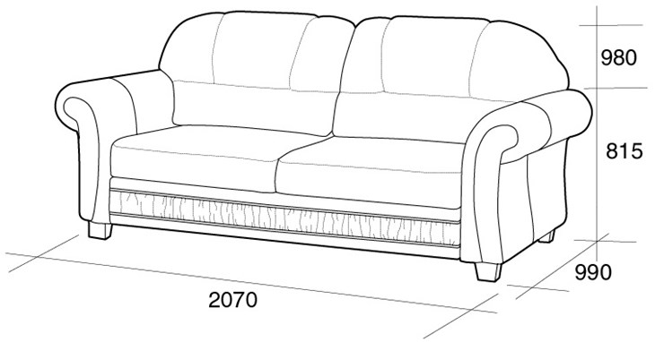 Прямой диван София 3Т в Южно-Сахалинске - изображение 4