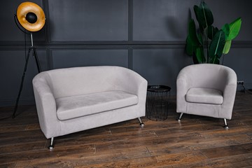 Комплект мебели Брамс  цвет бежевый диван 2Д + кресло в Южно-Сахалинске - предосмотр 1