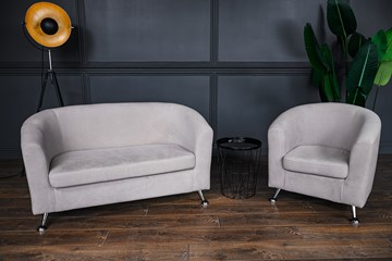 Комплект мебели Брамс  цвет бежевый диван 2Д + кресло в Южно-Сахалинске - предосмотр 2