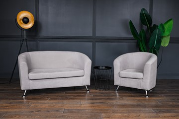 Комплект мебели Брамс  цвет бежевый диван 2Д + кресло в Южно-Сахалинске